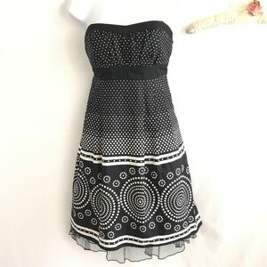 BCX Every Occasion Black & White Polka Dot Dress
